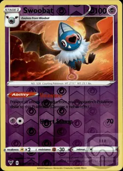 Swoobat 074/185 UC Vivid Voltage Pokemon Reverse Holo LP - Image 3