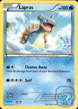 Lapras 17/101 C Plasma Blast Pokemon NM/M - Image 3
