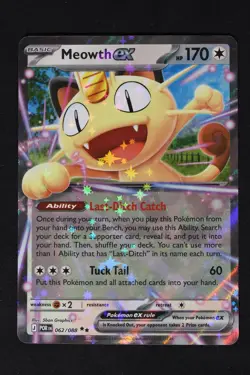 Pokemon Meowth ex Double Rare NM - Perfect Order 062/088 - Image 1