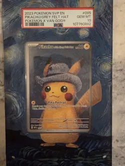 PSA 10 VAN GOGH PIKACHU WITH GREY FELT HAT SVP EN 085 PROMO POKEMON CARD ENGLISH - Image 1