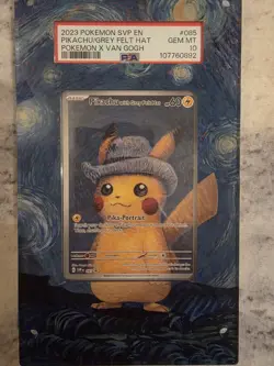 PSA 10 VAN GOGH PIKACHU WITH GREY FELT HAT SVP EN 085 PROMO POKEMON CARD ENGLISH - Image 2