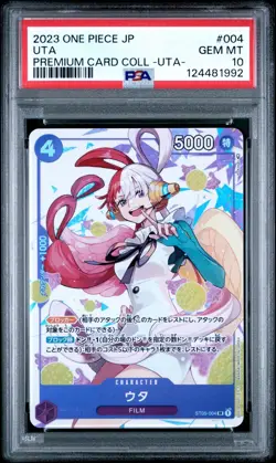 2023 One Piece Japanese Uta Premium Card Collection PSA 10 #004 - Image 1
