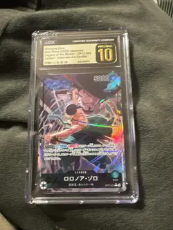 One Piece Card Roronoa Zoro OP12-020 L Parallel Legacy of the Master JP PSA 10 - Image 1