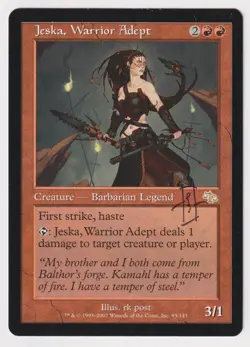 Signed Jeska, Warrior Adept HP Judgment Artist rk post 2002 WOTC MTG Magic Rare! - Image 1