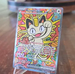 Pokemon TCG Meowth ex 121/088 Perfect Order Holo Full Art English Basic 170 HP - Image 4