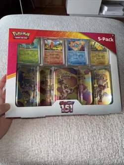 Pokemon TCG Scarlet and Violet 151 Mini Tins Costco Bundle 5 Pack Meowth Sealed - Image 1