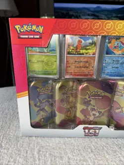 Pokemon TCG Scarlet and Violet 151 Mini Tins Costco Bundle 5 Pack Meowth Sealed - Image 4