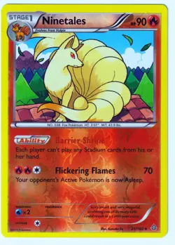 Ninetales Rare XY - Primal Clash 21/160 VLP Reverse Holo Pokemon TCG - Image 1