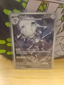 Pokemon Steelix Holo Illustration Rare 150/132 Me01 Mega 200HP Skull Bash - Image 1