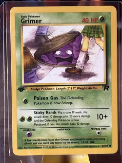 Pokemon TCG Grimer Team Rocket 57 Regular 1st Edition Common LP - Image 1