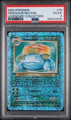 Pokemon Venusaur Legendary Collection Reverse Holo 18/110 PSA 4 English - Image 1