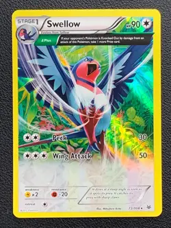 Swellow 72/108 Rare Holo Roaring Skies XY Pokemon - Image 1