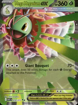 Mega Meganium ex 010/217 Double Rare Ascended Heroes Pokemon Near Mint - Image 1