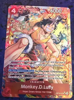 Monkey D Luffy Alt Art OP16-015 One Piece Time of Battle ENGLISH - Image 1