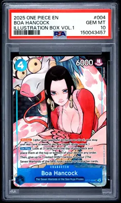 2025 ONE PIECE PROMOS ILLUSTRATION BOX VOL.1 #004 BOA HANCOCK PSA 10 - Image 1