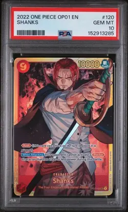 One Piece CCG Shanks SEC OP01 #120 PSA 10 - Image 1