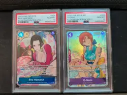 PSA 10 Boa Hancock & O-Nami One Piece Illustration Box Vol. 1 Promo Sequential - Image 1