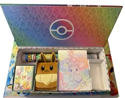 Prismatic SPC Box with Playmat and Eevee Deck Box Card Sleeves No Packs No promo - Image 1