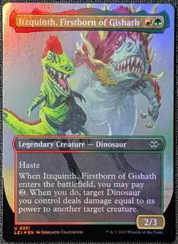 Itzquinth, Firstborn of Gishath 0331 Borderless Foil Lost Caverns Ixalan MTG NM - Image 1