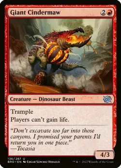 X 1 Giant Cindermaw NM-M The Brothers' War BRO 136 MTG Magic The Gathering - Image 1