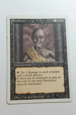 MTG Pestilence x1- -Revised Edition-Lightly Played - Image 1