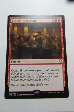 MTG Disrupt Decorum x1- -Commander 2017-Lightly Played - Image 1