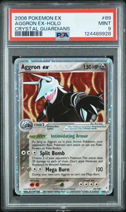 Aggron EX Holo 89/100 PSA 9 EX Crystal Guardians Pokemon CC10 - Image 1