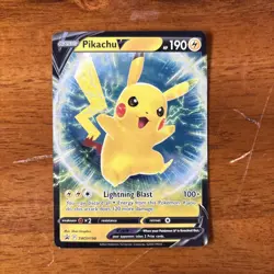 Pikachu V #SWSH198 Holo Sword & Shield Promo Pokemon Card - NM - Image 1
