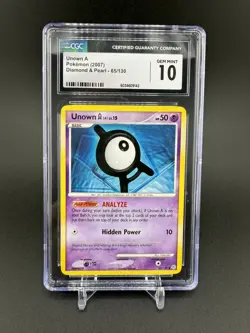 Pokemon Unown [A] 65/130 Diamond and Pearl Regular CGC GEM MINT 10 - Image 1
