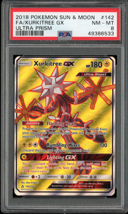 XURKITREE GX 142/156 FULL ART ULTRA PRISM POKEMON PSA 8 NM - MINT - Image 1