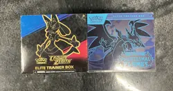 LOT OF 2 - Pokemon TCG Crown Zenith & Mega Evolution Phantasmal Flames ETBs NEW - Image 1