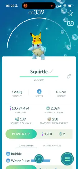 Pokemon Go Shiny Squirtle Pikachu hat - Image 1
