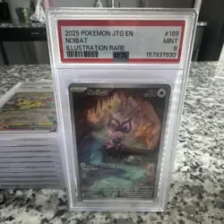 Pokemon Noibat 169/159 Sv09 Journey Together Illustration Rare Holo PSA 9 EN - Image 1