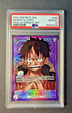 Monkey D Luffy op05-060 L Leader Alternate Art Japanese PSA 10 One Piece - Image 2