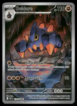 Pokemon Cards Boldore 128/086 White Flare Illustration Rare NM - Image 1