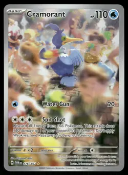 Pokemon Cards Cramorant 176/167 Twilight Masquerade Illustration Rare NM *1 - Image 1