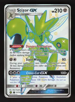 Scizor GX SV72/SV94 Pokemon Hidden Fates Holo Full Art Card - Image 1