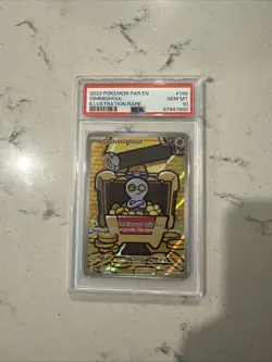 Pokemon Gimmighoul Paradox Rift Illustration Rare #198 PSA 10 Gem Mint - Image 1