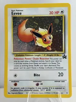 Eevee 11/53 Wotc Black Star Promo Holo Pokemon NM/LP - Image 1