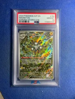2024 POKEMON SVP EN-SV BLACK STAR PROMO #159 MAGNETON PSA 10 - Image 1
