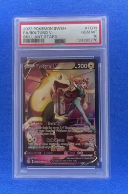Boltund V TG13/TG30 Pokemon TCG SWSH09: 2022 Brilliant Stars Trainer PSA 10 GEM - Image 1