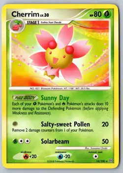 Pokemon: Cherrim Rare Stormfront 14/100 LP - Image 1