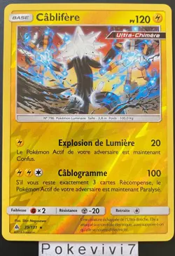 Carte Pokemon CABLIFERE 39/131 Rare REVERSE Soleil et Lune 6 SL6 FR - Image 1