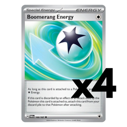 4x Boomerang Energy - 166/167 SV06: Twilight Masquerade (TWM) Pokemon Playset x4 - Image 1
