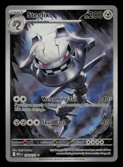 Steelix 150/132 Illustration Rare Mega Evolution Pokemon Near Mint - Image 1