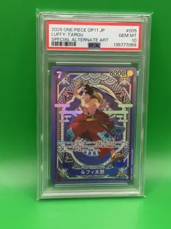 2025 One Piece OP11 Luffy-Tarou 005 Special AA Foil JP PSA 10 - Image 1