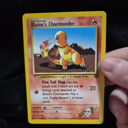 Blaine's Charmander 60/132 Gym Challenge Pokemon Card Lightly Played - Image 1