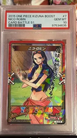 PSA 10 2015 KIZUNA BOOST CARD BATTLE S1 NICO ROBIN 10 ONE PIECE CARD JAPANESE - Image 1