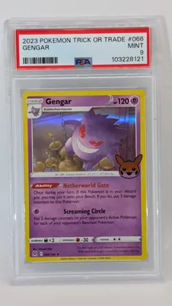 2023 Pokemon Trick or Trade Gengar #066/196 Foil PSA 9 MINT! - Image 1