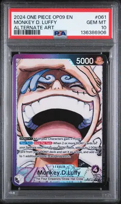 2024 One Piece Op09-Emperors New World Monkey D. Luffy Alternate Art PSA 10 #061 - Image 1
